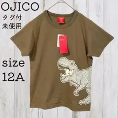 新品 12A OJICO オジコ 恐竜 Tシャツ SKELETON 暗闇 光るのサムネイル