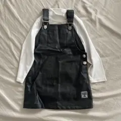 レザー ジャンパースカート 100