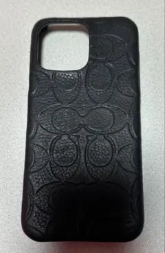 COACH ブラックレザー iPhone14promaxケース