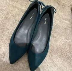 RANDA バックレースアップ　フラット　パンプス