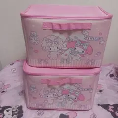 マイメロディ マイスウィートピアノ フタ付き収納ボックス 2点セット ピンク
