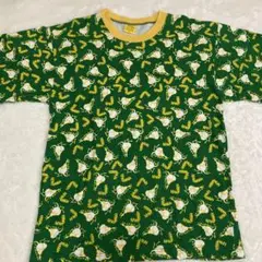 Green and Gold キャラクター柄 総柄　Tシャツ　サイズM