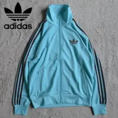新品 adidas ファイヤーバード トラックジャケット ライトブルー Lサイズ