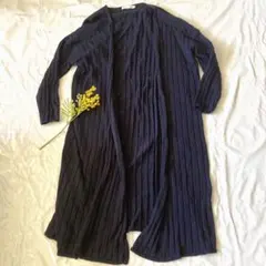 【美品】アメリカンホリック　ロングカーディガン　紺