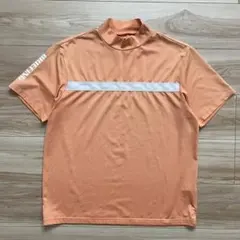 ✩新品✩BRIEFING モックネック 半袖 ゴルフ オレンジ ボーダー XL