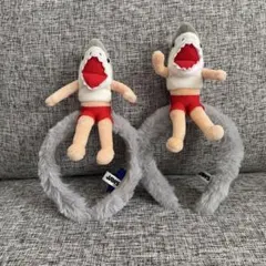 【美品】ユニバ サメ人間 カチューシャ 2個セット