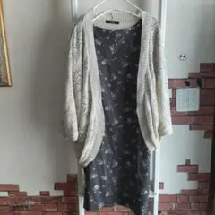 スタディオクリップ 花柄チュニックとモモンガカーディガンセット 9/16迄出品中