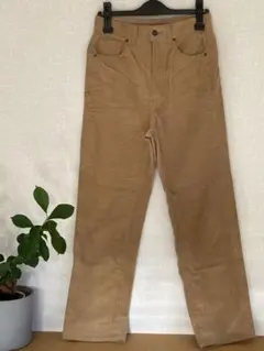 ⑧GU レディース　コーデュロイ　ストレッチ　パンツ　Sサイズ　茶色