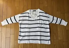 Urban Research Vネックストライプニット