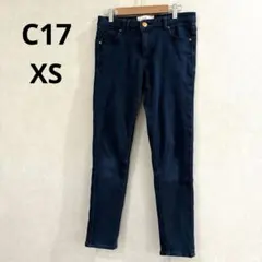 C17 シーセブンティーン　デニムパンツ　ストレッチ　裏起毛　XSのサムネイル
