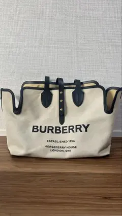 BURBERRY トートバッグ キャンバス ベージュ