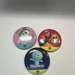ディズニー・ピクサー 缶バッジセット くら寿司　びっくらぽん 3種