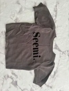 Seemi. 半袖ニットトップス Fサイズ ブラウンのサムネイル