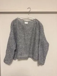 green label relaxing シアーモヘヤミックスプルオーバーニット