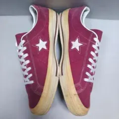 CONVERSE日本製ワンスターレザー廃盤ONE STAR J赤紫/白27㎝中古