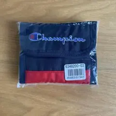 Champion 三つ折り財布 ネイビー×レッド