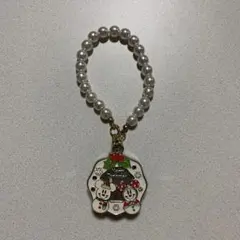 【限定】ディズニー クリスマス スノースノー バッグチャーム パール ストラップ