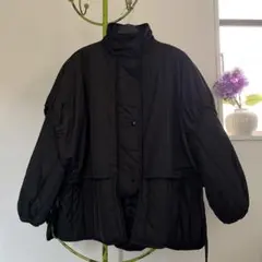 セレクトモカ　ブラック レイヤードキルティングジャケット　中綿