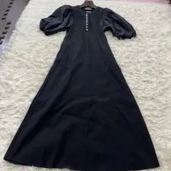 アダムエロペ ボタンディティールワンピース ブラック