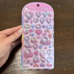 【正規品】 キティ ヒョウ柄 コットンパフィーシール