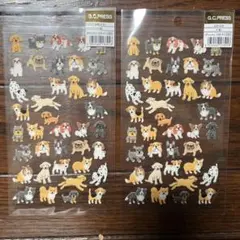 犬のシール 2枚セット G.C.PRESS