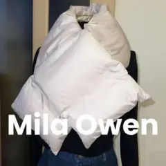 【極美品】Mila Owen ダウンマフラー♡♡ピンクベージュふかふか防寒最適◎