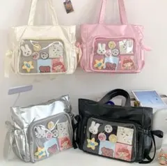 ショルダー 手提バッグ 2way リボン付き 可愛い カジュアル 学生 制服