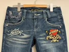 Ed Hardy デニム ハーフパンツ 刺繍 ドラゴン 希少 34 y2k - メルカリ