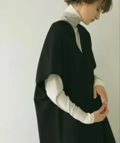 ラッピンノット『STUDIOUS別注』メルトンカフタンワンピース　日本製