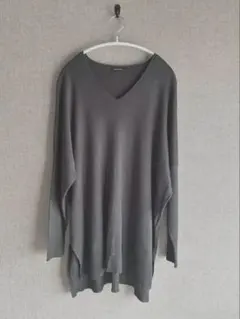 【AMERICAN HOLIC】VネックサイドスリットBIGニットチュニック