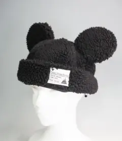 【公式】ディズニー ボアキャップ 黒　58cm ミッキー