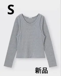 GU 2ピース タンクトップ レイヤードT (長袖) Sサイズ