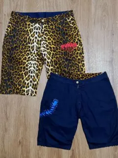 PUNKDRUNKERS リバーシブルショーツ XL ヒョウ柄・ムカデのサムネイル