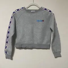 エムアンドエム　刺繍ショート丈トレーナー