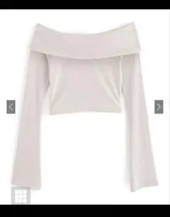 グレイル　オフショルフレアスリーブテレコトップス[dk1070]