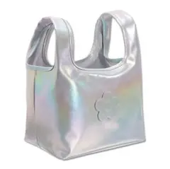 MARY QUANT オーロラサフィアーノ トートバッグ（シルバー）新品