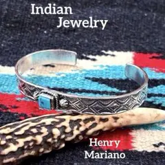 Indian Jewelry ヘンリーマリアーノ ターコイズ　シルバーバングルのサムネイル