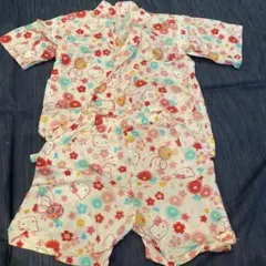 ハローキティ　甚平　サンリオ　キティー　ピンク　上下　110cm 110 浴衣