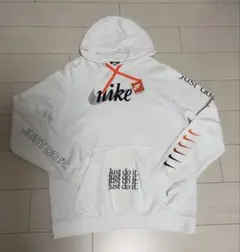 Nike フード付きパーカー ホワイト　just do it.