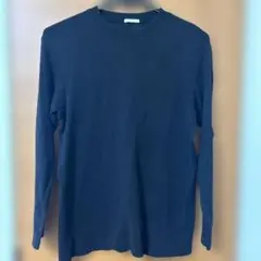 GU ブラック長袖 クルーネック Tシャツ　Mサイズ
