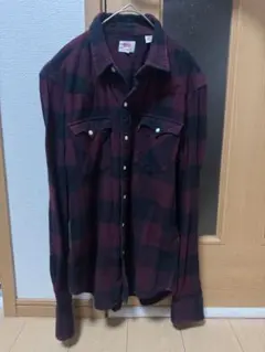Levi's 赤黒チェック ネルシャツ S