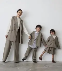 riziere ノーカラージャケットセットアップ　130センチ