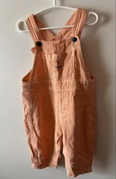 BREEZE オレンジ デニムオーバーオール サロペット 80cm
