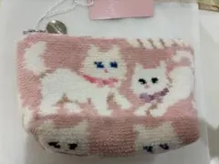 フェイラー モフモフネコちゃん　舟型ポーチ　S 新品未使用