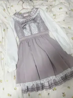 レースエプロン風カシュクールワンピース　リズリサ