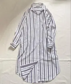 relume ストライプ 長袖シャツワンピース　コットン　ジャーナルスタンダード