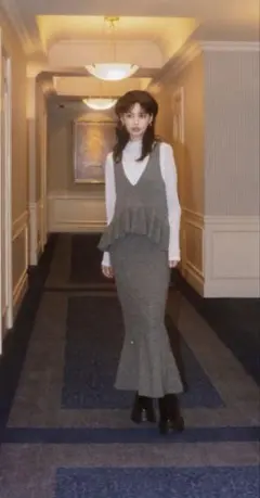 COCO DEAL スパンコールマーメイドスカート⭐︎グレー