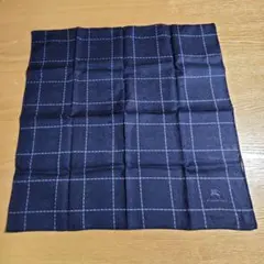 BURBERRY チェック柄 ハンカチ ネイビー