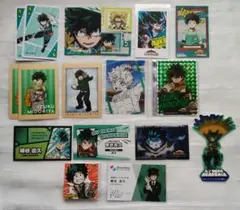 僕のヒーローアカデミア 緑谷出久 ステッカー カード 17点セット