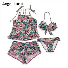 【美品】Angel Luna 水着4点セット 体型カバー ボタニカル Sのサムネイル
